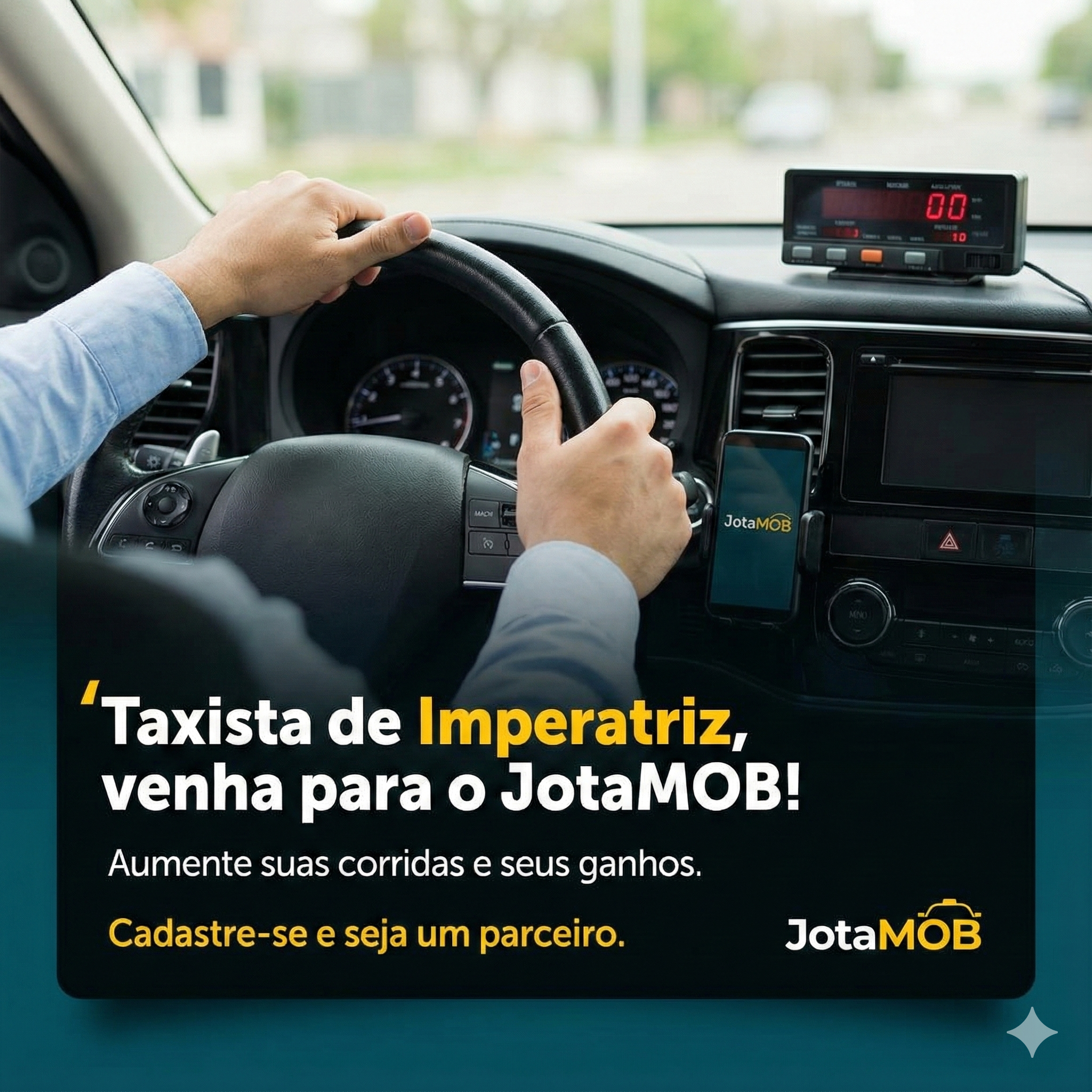 image taxista de Imperatriz venha para o aplicativo jotamob taxi